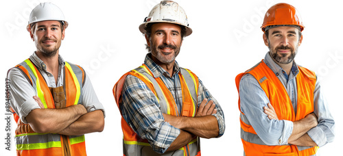 construction worker man isolated on a transparent background