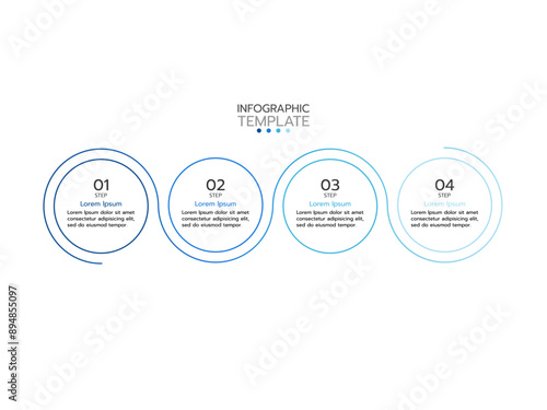 Timeline infographic template. 4 Step timeline infographics template. presentation graph. Business concept with 4 options, vector illustration.