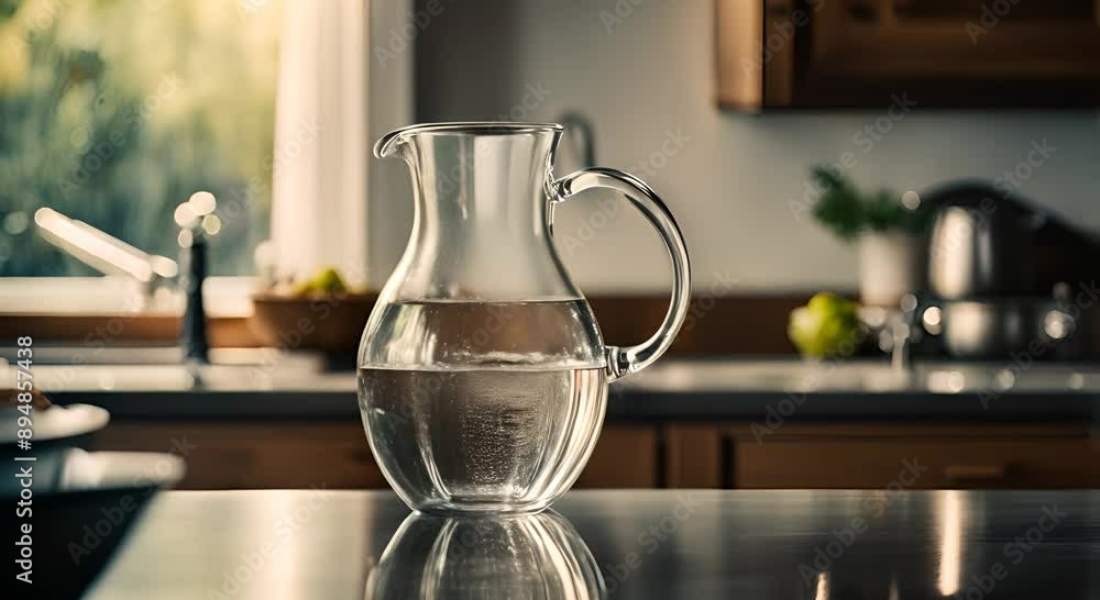 Jug of water in the kitchen. Jug of water in the kitchen.