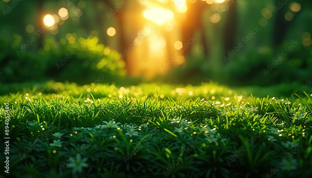 Naklejka premium grass and sunlight