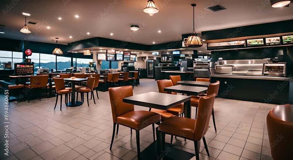 Restaurant in a gas station. Restaurant in a gas station.