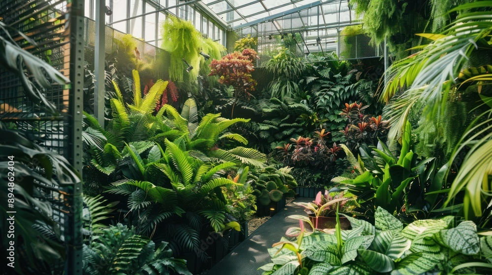 Lush Greenery in a Greenhouse Lush Greenery in a Greenhouse