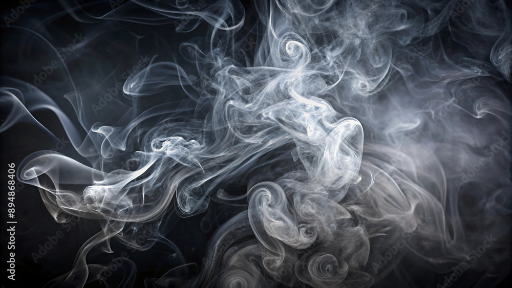Abstract smoke background with flowing blue and purple swirls on a black backdrop Abstract smoke background with flowing blue and purple swirls on a black backdrop