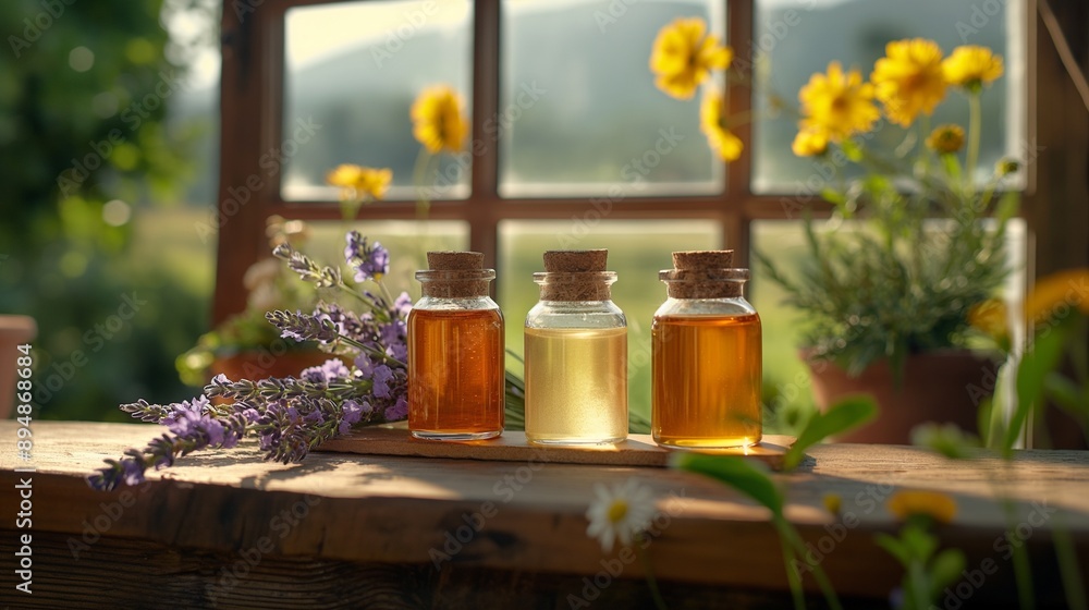 Lavender, chamomile, calendula, herbal infusions, natural cosmetic ingredients, still life, skin care Lavender, chamomile, calendula, herbal infusions, natural cosmetic ingredients, still life, skin care