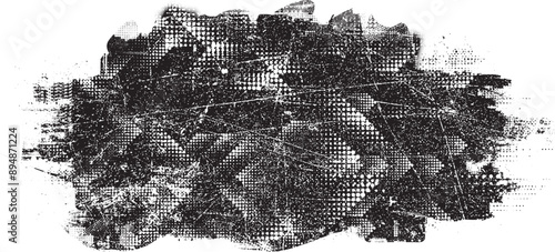 Glitch distorted grange shape . Noise grungy logo . Trendy defect error shapes . Glitched frame .Grunge textured . Distressed effect .Vector shapes