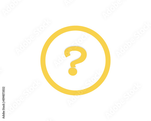 Interrogation Question Mark and Ask Vector - Isolated on White Background