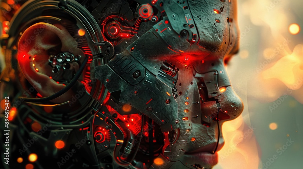 Fototapeta premium robot human evolution