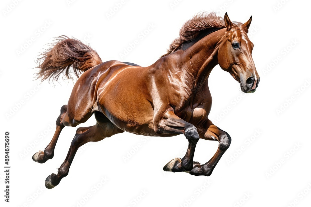 Naklejka premium horse isolated on white background