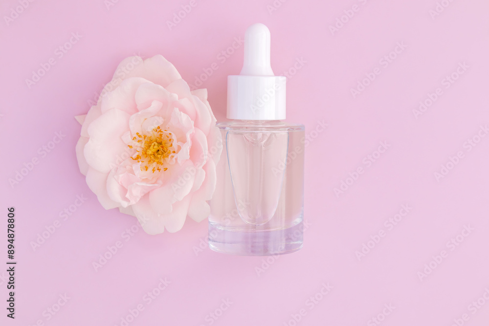 Natural Serum for the face, hyaluronic acid, botulin, serum. Concept of natural cosmetics, skin care. Copy space Natural Serum for the face, hyaluronic acid, botulin, serum. Concept of natural cosmetics, skin care. Copy space