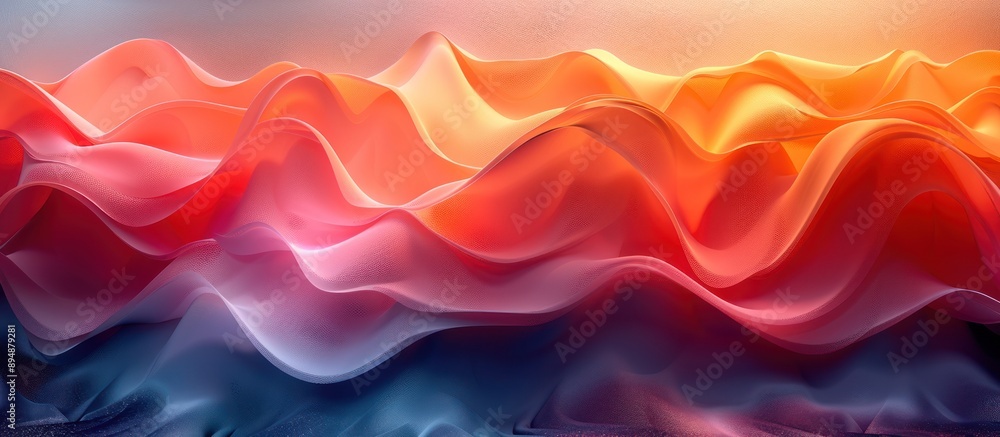 Abstract Wavy Landscape in Warm Colors Abstract Wavy Landscape in Warm Colors