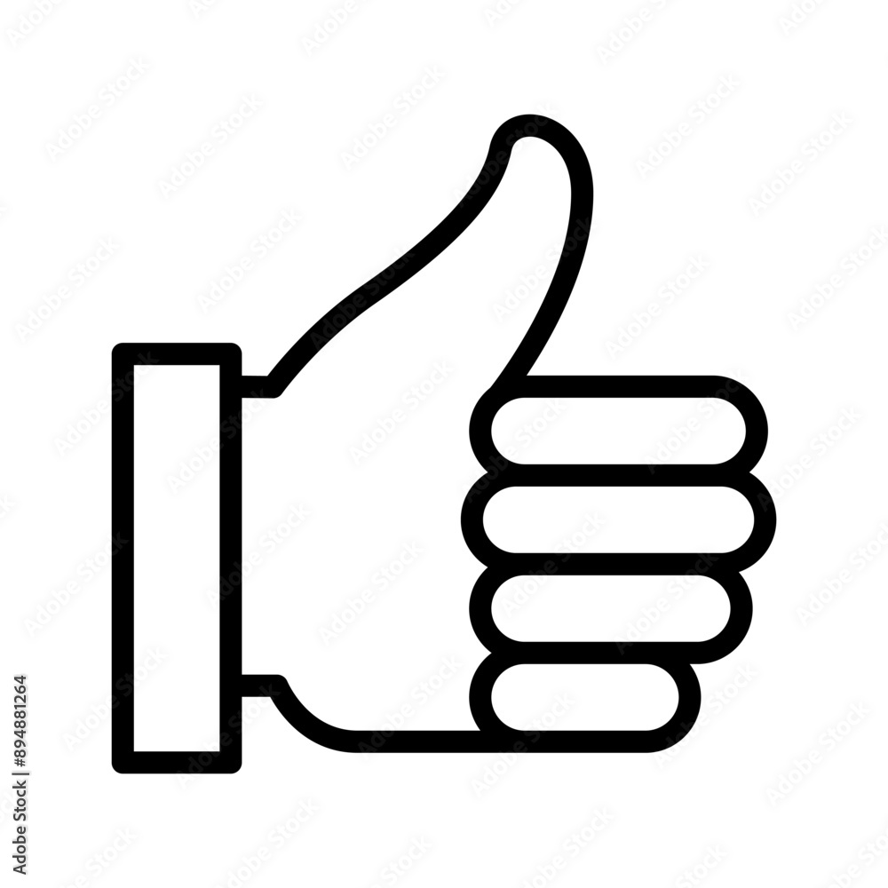 Like icon in thin line style. Vector illustration graphic design Like icon in thin line style. Vector illustration graphic design