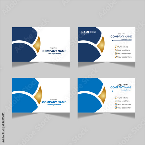 Smart professional business card template design.
