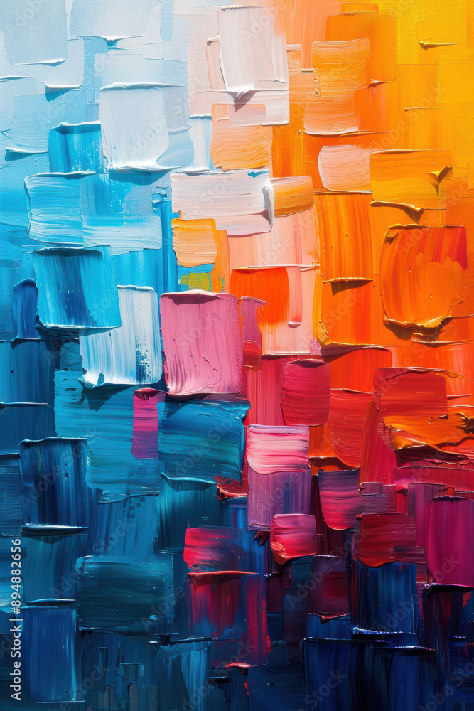 Colorful Abstract Oil Painting Colorful Abstract Oil Painting