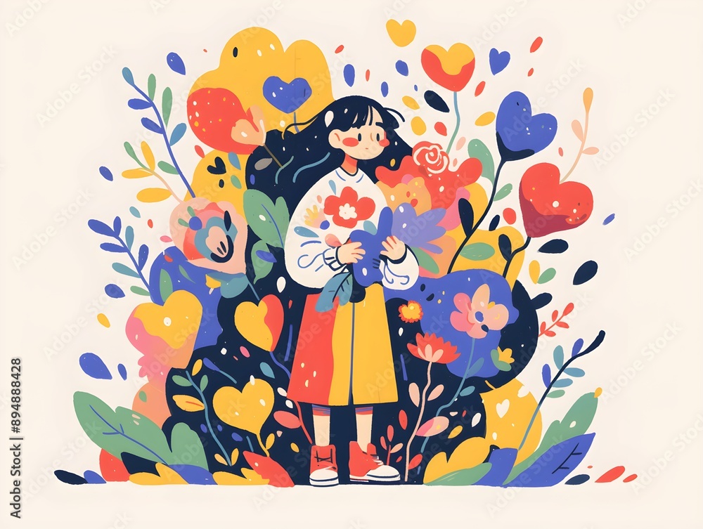 Connect with your heart. Drawing to heal yourself. Colorful hand drawn style. Connect with your heart. Drawing to heal yourself. Colorful hand drawn style.