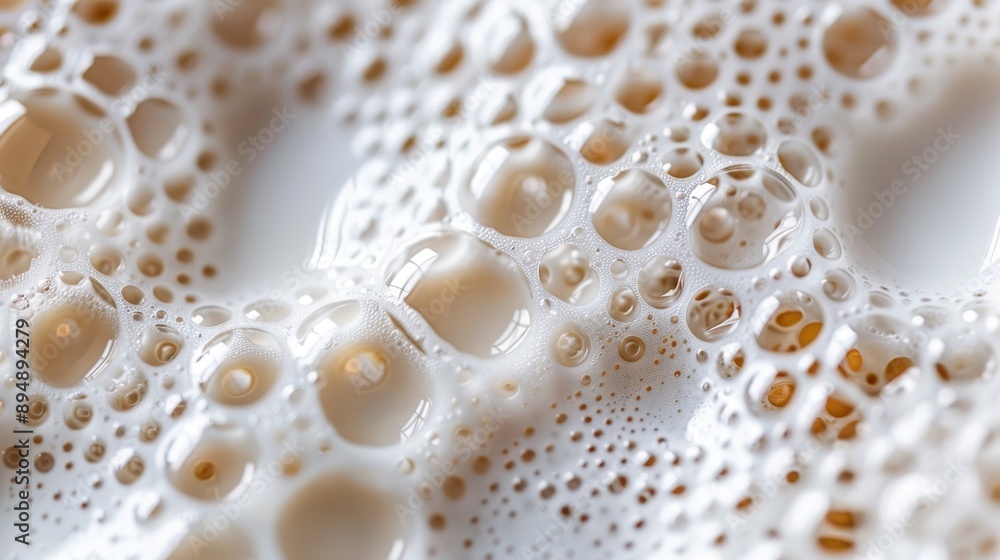 A detailed close-up image showing frothy bubbles forming on the surface of a liquid beverage, with varying bubble sizes creating an interesting visual texture. A detailed close-up image showing frothy bubbles forming on the surface of a liquid beverage, with varying bubble sizes creating an interesting visual texture.