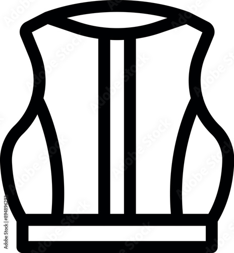 Simple line icon representing a woman's crop top fashion item with thin straps