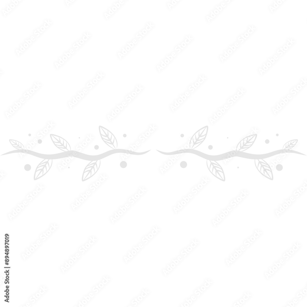 Hand Drawn Leaves Divider Hand Drawn Leaves Divider