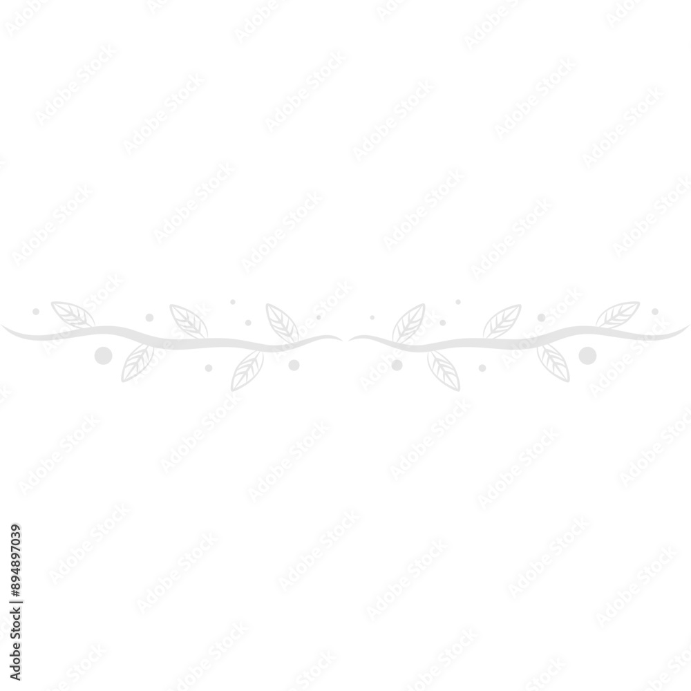 Hand Drawn Leaves Divider Hand Drawn Leaves Divider