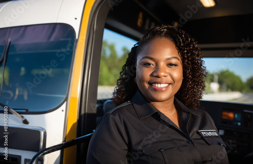 black woman in transport industry driver at car vehicle, diversity and inclusion, woman in male-dominated job