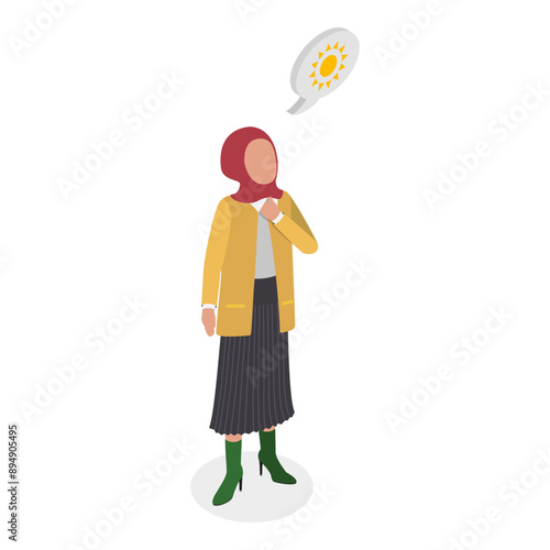 3D Isometric Flat Vector Illustration of Human Personality Feelings, Psychological Mindsets. Item 4