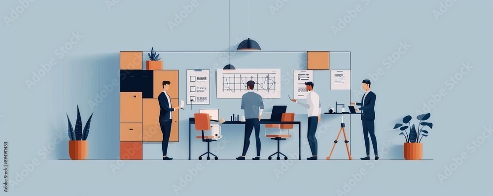 Strategic execution with flexibility, side view, emphasizes adaptive planning, technology tone, Analogous Color Scheme Strategic execution with flexibility, side view, emphasizes adaptive planning, technology tone, Analogous Color Scheme