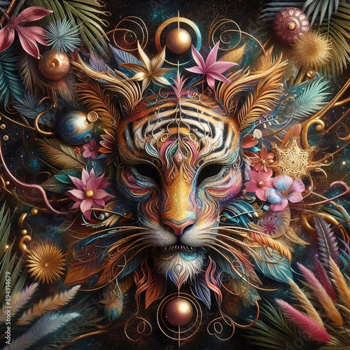 Wallpaper Mural sparkling and flashy luxury festival mask 
 Torontodigital.ca