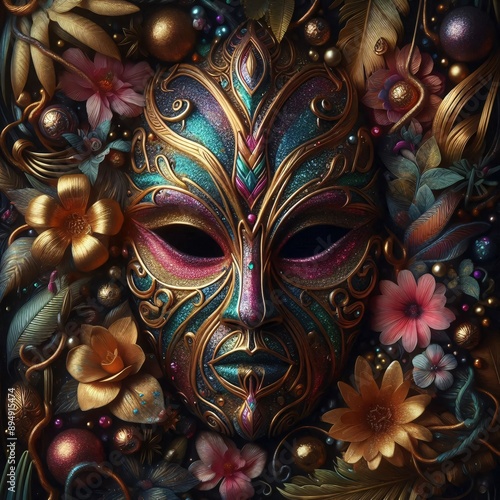 sparkling and flashy luxury festival mask   © wonderland