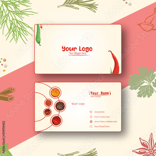 spices Visiting card template 
