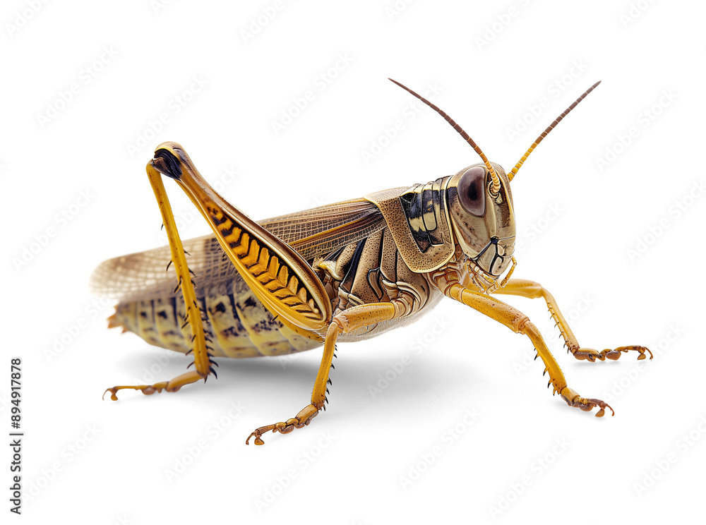 Brown Grasshopper on isolated transparent background Brown Grasshopper on isolated transparent background