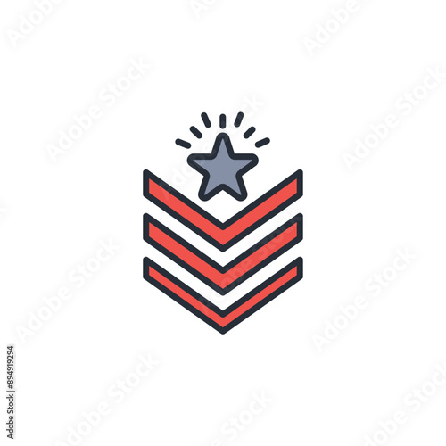 Army icon. vector.Editable stroke.linear style sign for use web design,logo.Symbol illustration.