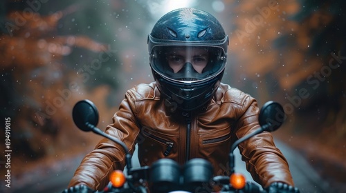 Open face motorcycle helmet with goggles isolated
