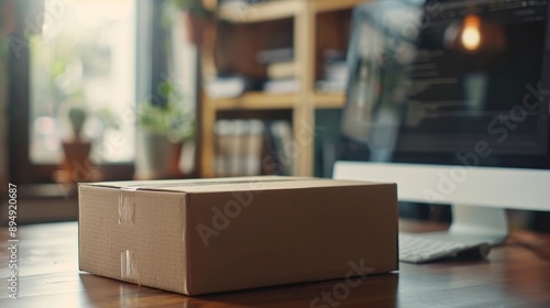 Wallpaper Mural Preparing parcel boxes with products ready to send to customers online shop concept Torontodigital.ca