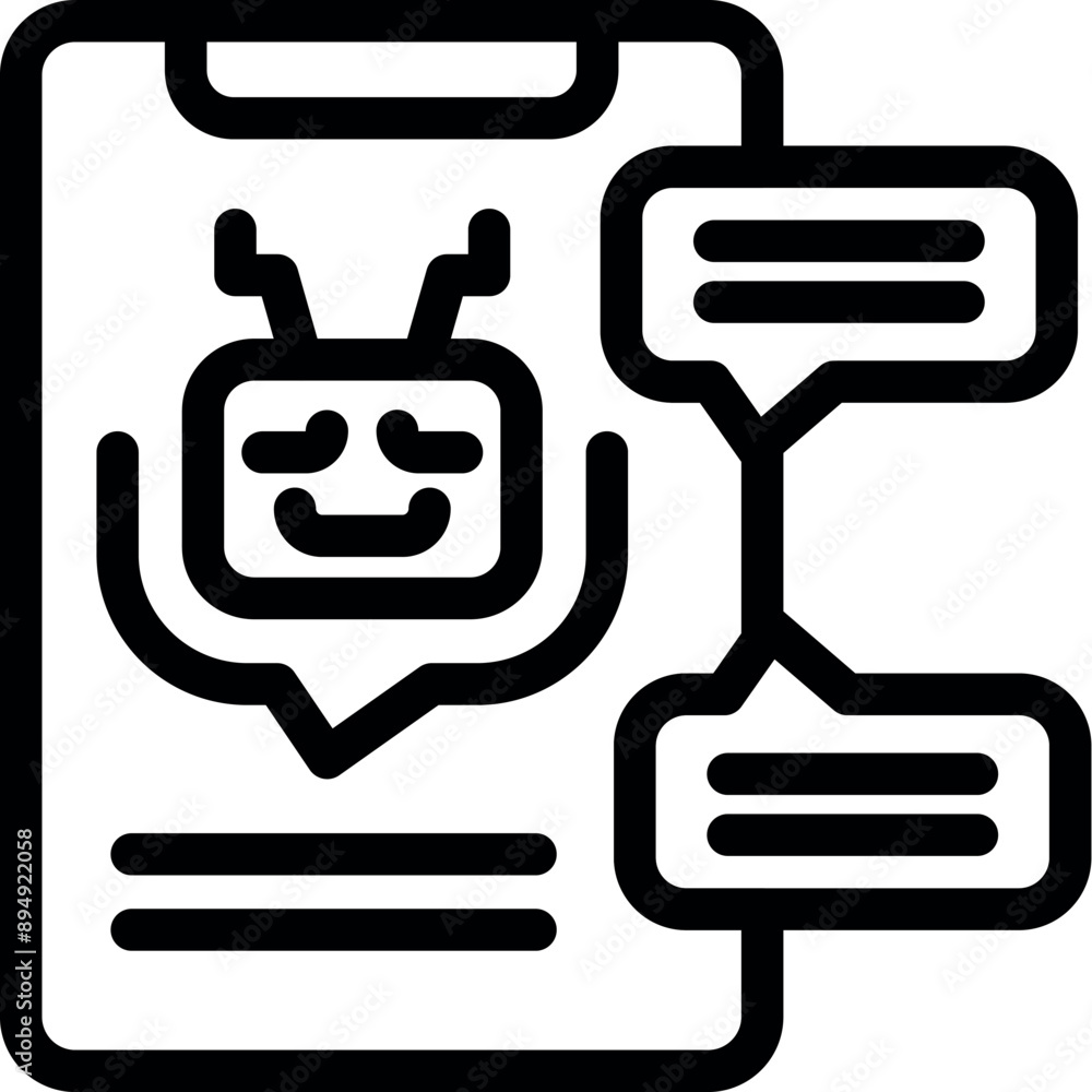Chatbot giving support online using mobile app with chat bubbles, artificial intelligence concept Chatbot giving support online using mobile app with chat bubbles, artificial intelligence concept