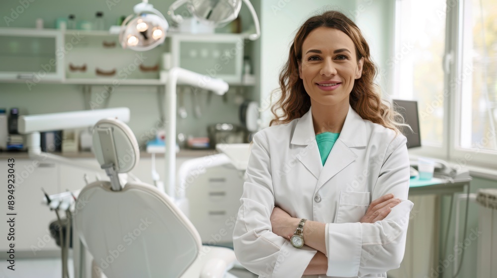 The dentist in dental clinic The dentist in dental clinic