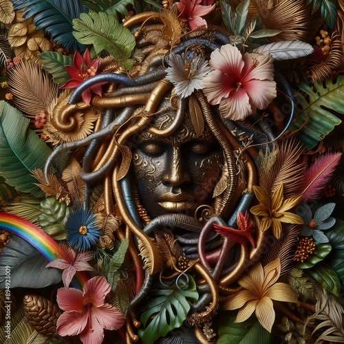 Wallpaper Mural sparkling and flashy luxury festival mask  Torontodigital.ca