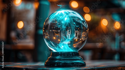 magic crystal ball in glow
