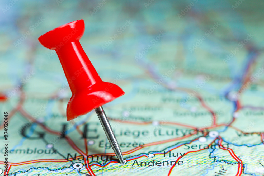 Andenne, Belgium pin on map Andenne, Belgium pin on map