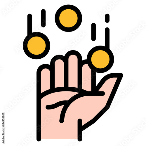 donation filled outline icon
