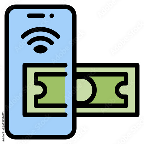 mobile payments online filled outline icon