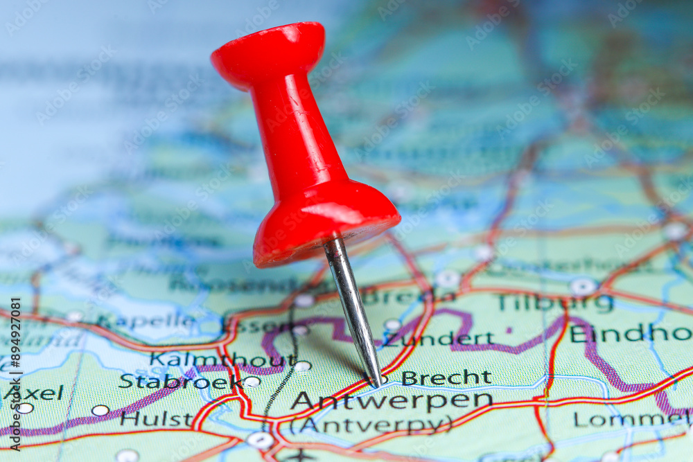Brech, Belgium pin on map Brech, Belgium pin on map