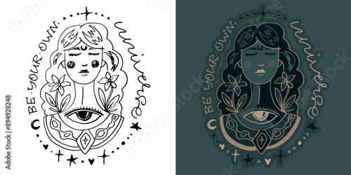 Trendy hand drawn doodle lettering quote. Lettering for t-shirt design, mug print, bag print, clothes fashion. 100% hand drawn vector image.