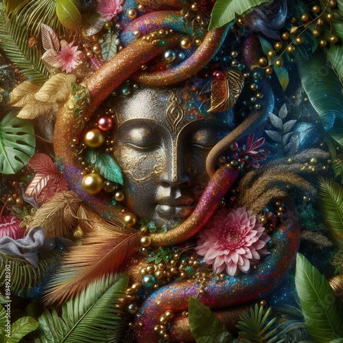 Wallpaper Mural sparkling and flashy luxury festival mask Torontodigital.ca