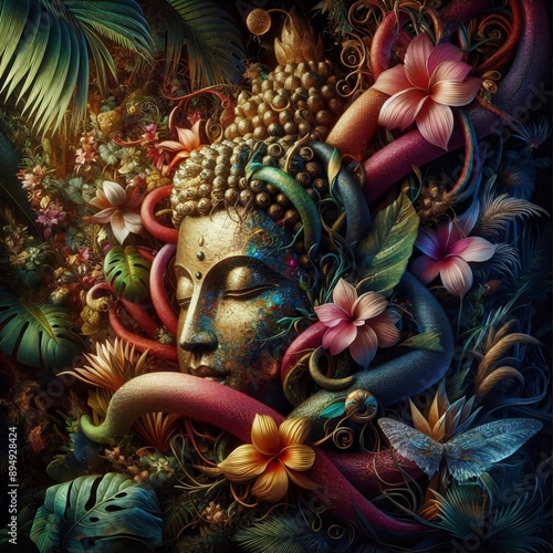 Wallpaper Mural sparkling and flashy luxury festival mask Torontodigital.ca