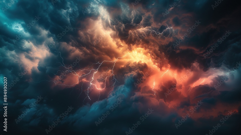 Supercell thunderstorm clouds Supercell thunderstorm clouds