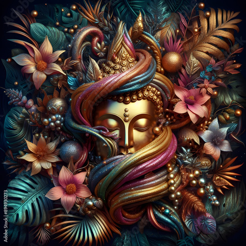 Wallpaper Mural sparkling and flashy luxury festival mask Torontodigital.ca