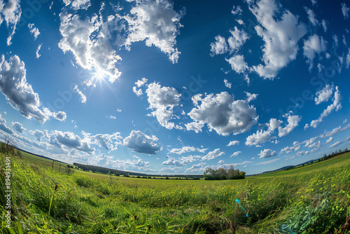 beautiful clear sky photographed using Fish eye lens