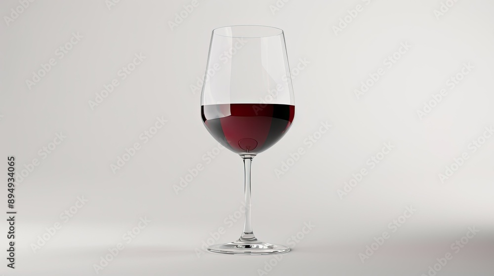 Red wine in a long-stemmed glass, isolated on a white background, showcasing its deep hue and refined presentation. Red wine in a long-stemmed glass, isolated on a white background, showcasing its deep hue and refined presentation.