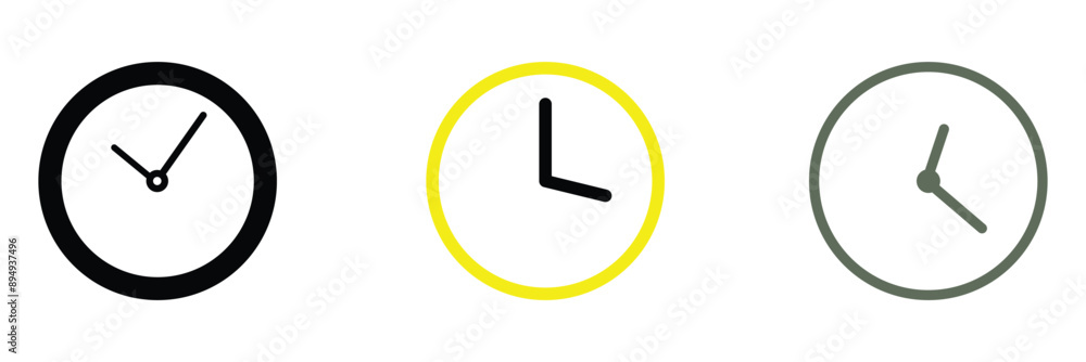 Clock icon vector for web and mobile app. Time sign and symbol. watch icon. Watch face vector illustration on isolated background. Time alarm sign business concept. Vector illustration. Eps file 131. Clock icon vector for web and mobile app. Time sign and symbol. watch icon. Watch face vector illustration on isolated background. Time alarm sign business concept. Vector illustration. Eps file 131.
