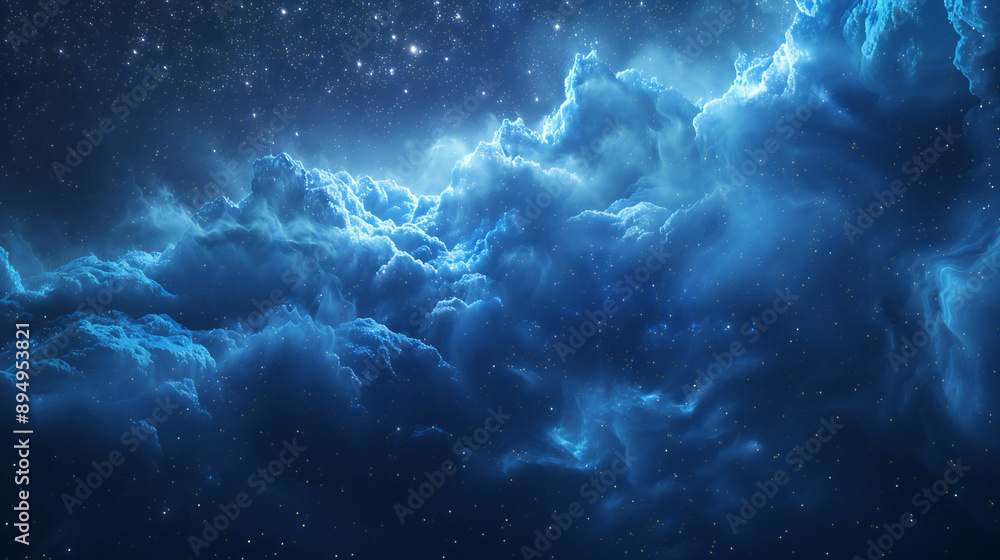 Cloudy and Starry sky night view Cloudy and Starry sky night view