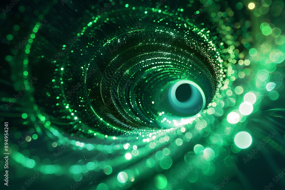 A captivating image of a futuristic green data vortex symbolizing cyberspace and digital technology, featuring neon effects and intricate details A captivating image of a futuristic green data vortex symbolizing cyberspace and digital technology, featuring neon effects and intricate details